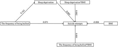 Bullying victimization and suicide attempts among adolescents in 41 low- and middle-income countries: Roles of sleep deprivation and body mass
